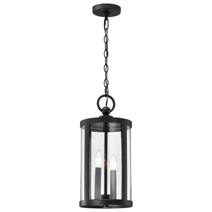 Hanging Lantern Nuvo 60-8115 Broadstone - 2 Light Hanging Lantern - Matte Black with Clear Seeded Glass Nuvo