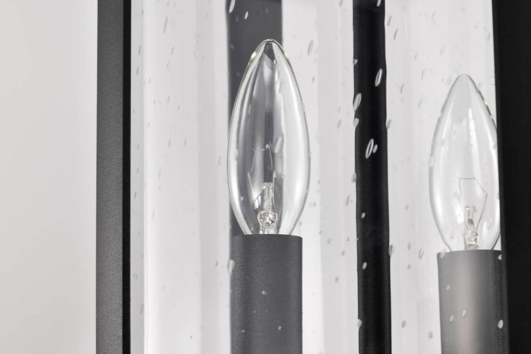 Hanging Lantern Nuvo 60-8115 Broadstone - 2 Light Hanging Lantern - Matte Black with Clear Seeded Glass Nuvo