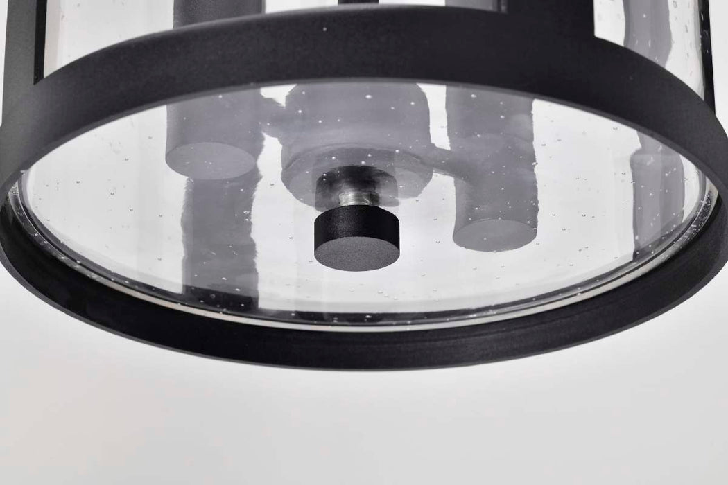 Hanging Lantern Nuvo 60-8115 Broadstone - 2 Light Hanging Lantern - Matte Black with Clear Seeded Glass Nuvo