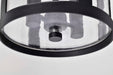 Hanging Lantern Nuvo 60-8115 Broadstone - 2 Light Hanging Lantern - Matte Black with Clear Seeded Glass Nuvo