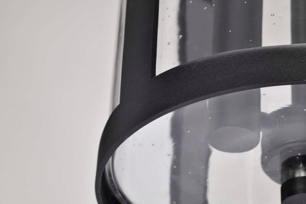 Hanging Lantern Nuvo 60-8115 Broadstone - 2 Light Hanging Lantern - Matte Black with Clear Seeded Glass Nuvo