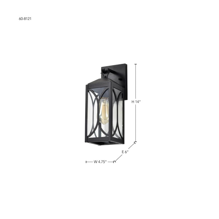 Wall Lantern Nuvo 60-8121 Oaklyn - 1 Light Small Wall Lantern - Matte Black with Clear Glass Nuvo