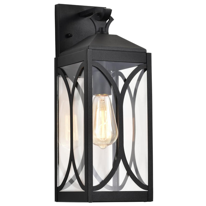 Wall Lantern Nuvo 60-8122 Oaklyn - 1 Light Medium Wall Lantern - Matte Black with Clear Glass Nuvo