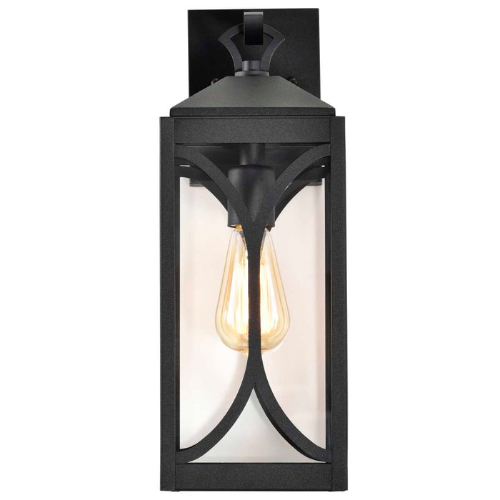 Wall Lantern Nuvo 60-8122 Oaklyn - 1 Light Medium Wall Lantern - Matte Black with Clear Glass Nuvo
