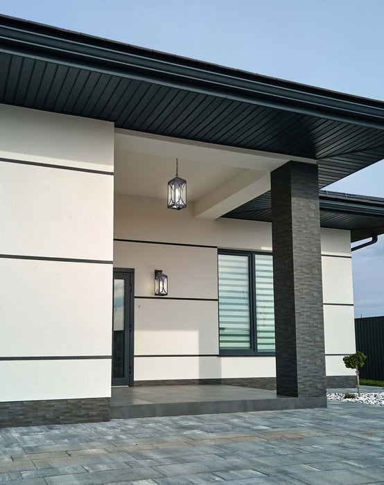 Wall Lantern Nuvo 60-8122 Oaklyn - 1 Light Medium Wall Lantern - Matte Black with Clear Glass Nuvo