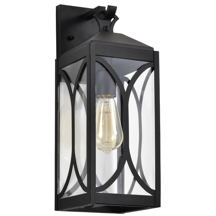 Wall Lantern Nuvo 60-8122 Oaklyn - 1 Light Medium Wall Lantern - Matte Black with Clear Glass Nuvo