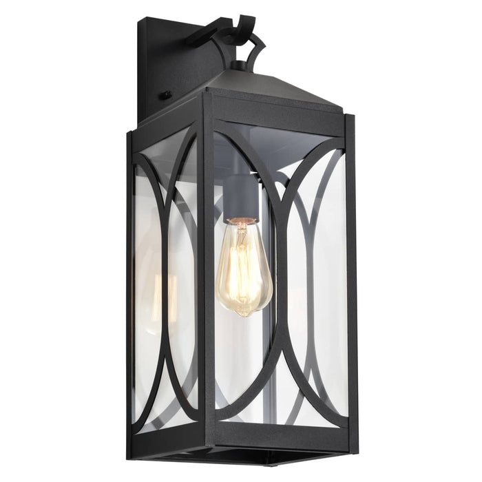 Wall Lantern Nuvo 60-8123 Oaklyn - 1 Light Large Wall Lantern - Matte Black with Clear Glass Nuvo