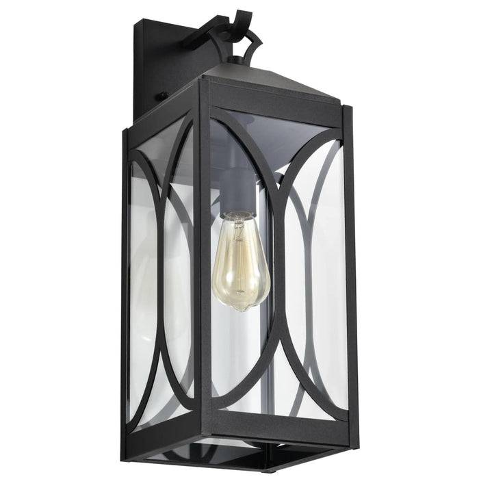 Wall Lantern Nuvo 60-8123 Oaklyn - 1 Light Large Wall Lantern - Matte Black with Clear Glass Nuvo