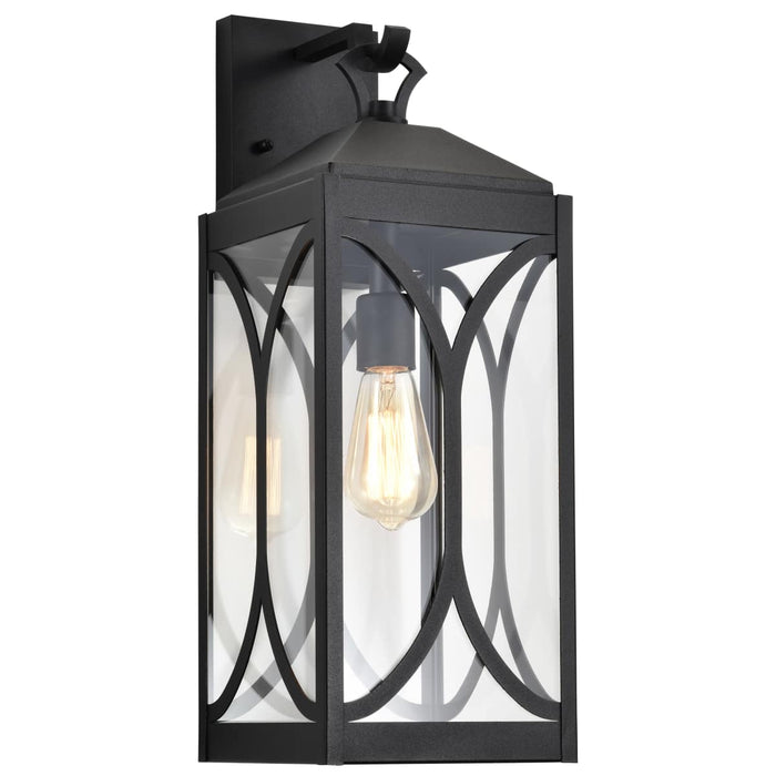Wall Lantern Nuvo 60-8123 Oaklyn - 1 Light Large Wall Lantern - Matte Black with Clear Glass Nuvo