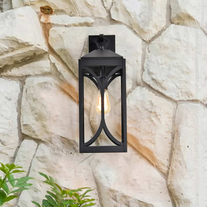 Wall Lantern Nuvo 60-8123 Oaklyn - 1 Light Large Wall Lantern - Matte Black with Clear Glass Nuvo