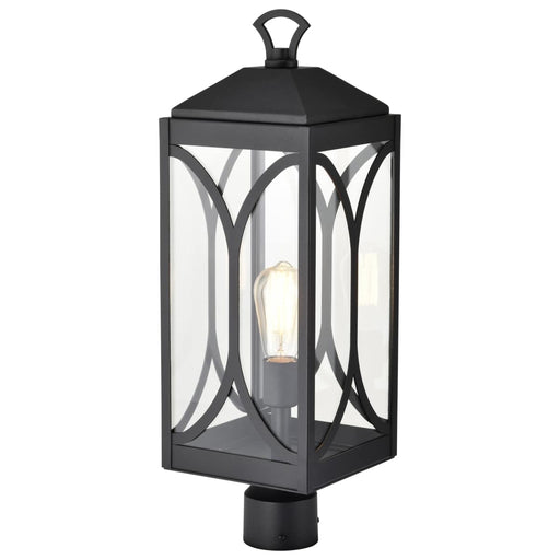 Post Top Nuvo 60-8124 Oaklyn - 1 Light Post Top - Matte Black with Clear Glass Nuvo