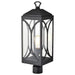 Post Top Nuvo 60-8124 Oaklyn - 1 Light Post Top - Matte Black with Clear Glass Nuvo