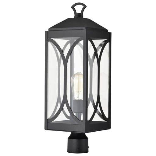 Post Top Nuvo 60-8124 Oaklyn - 1 Light Post Top - Matte Black with Clear Glass Nuvo