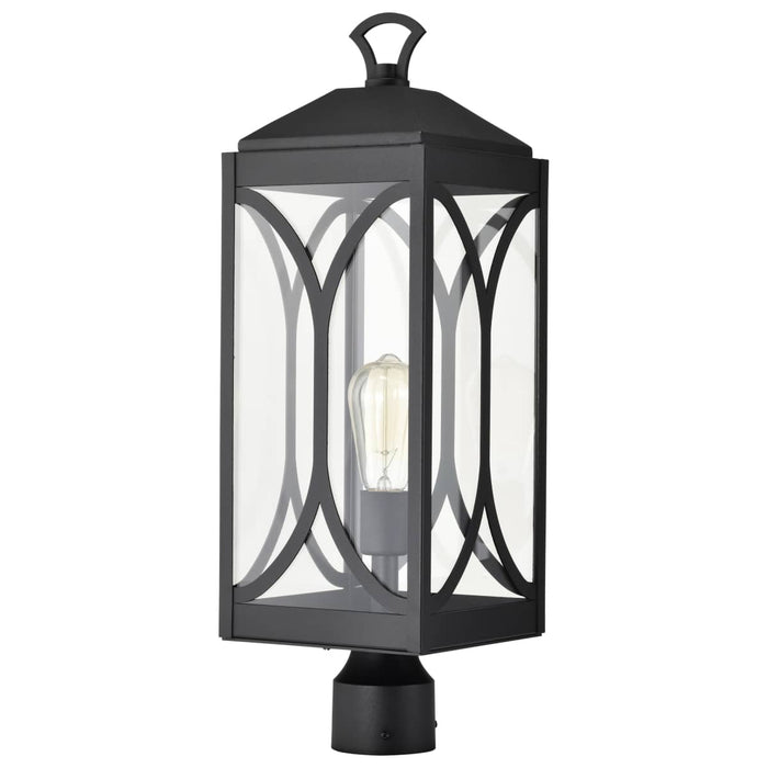 Post Top Nuvo 60-8124 Oaklyn - 1 Light Post Top - Matte Black with Clear Glass Nuvo