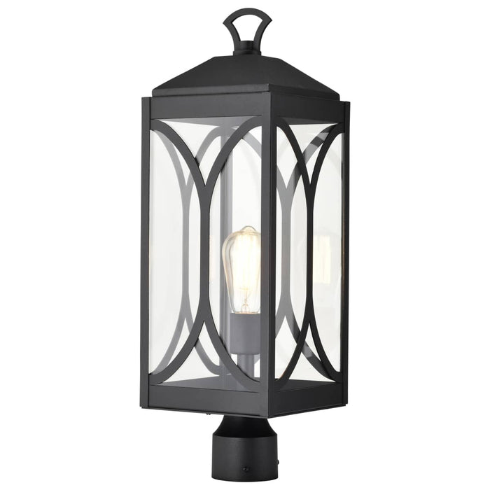 Post Top Nuvo 60-8124 Oaklyn - 1 Light Post Top - Matte Black with Clear Glass Nuvo