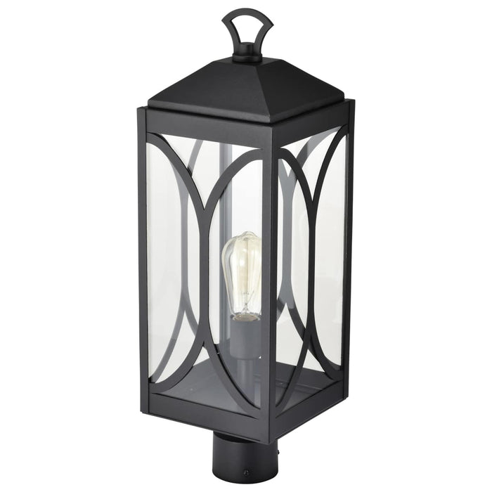 Post Top Nuvo 60-8124 Oaklyn - 1 Light Post Top - Matte Black with Clear Glass Nuvo