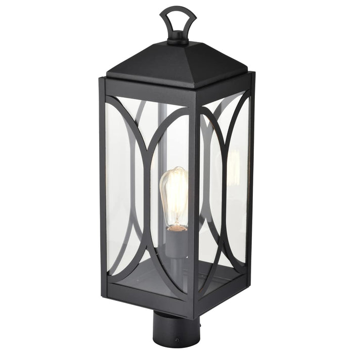 Post Top Nuvo 60-8124 Oaklyn - 1 Light Post Top - Matte Black with Clear Glass Nuvo