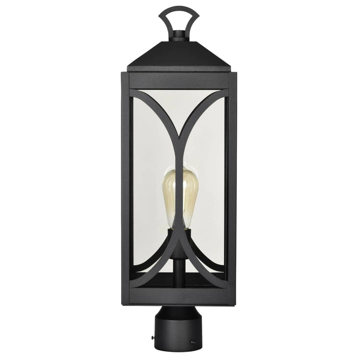 Post Top Nuvo 60-8124 Oaklyn - 1 Light Post Top - Matte Black with Clear Glass Nuvo