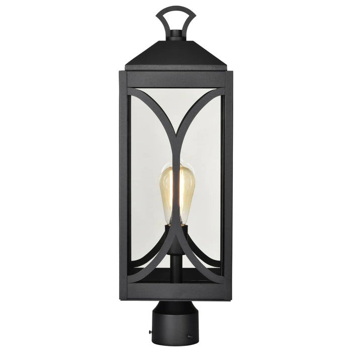 Post Top Nuvo 60-8124 Oaklyn - 1 Light Post Top - Matte Black with Clear Glass Nuvo