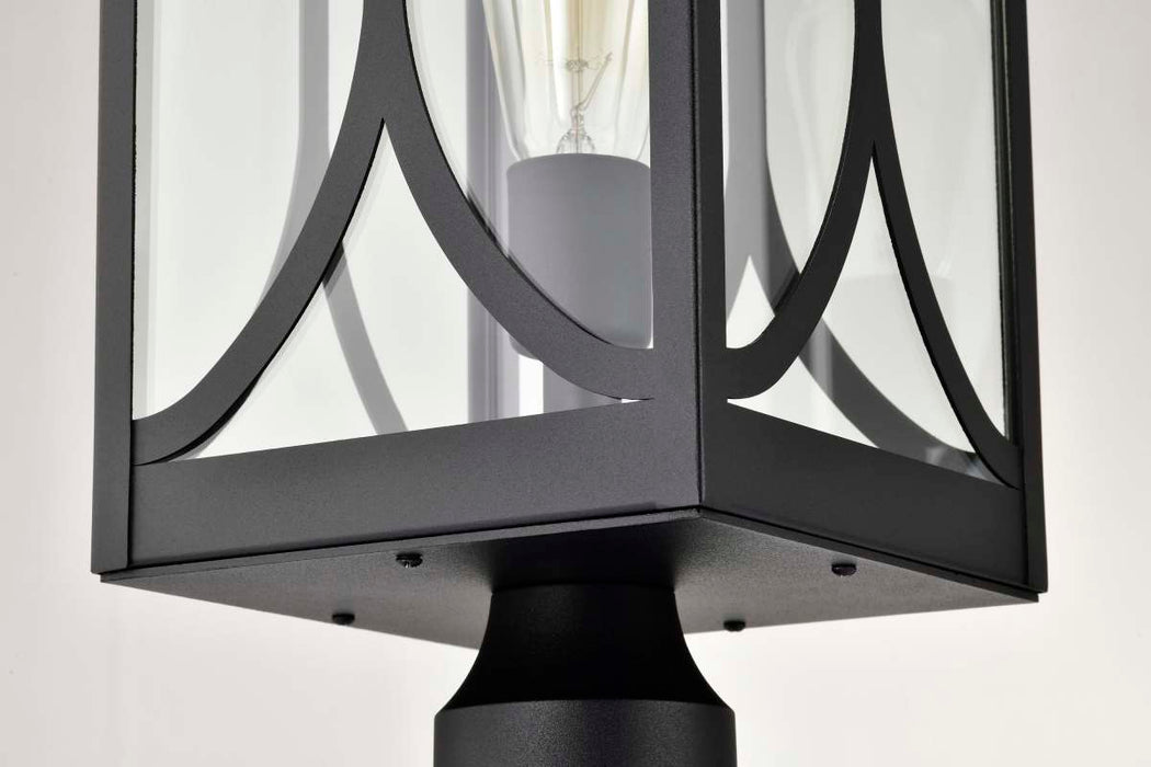 Post Top Nuvo 60-8124 Oaklyn - 1 Light Post Top - Matte Black with Clear Glass Nuvo
