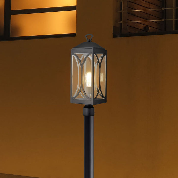 Post Top Nuvo 60-8124 Oaklyn - 1 Light Post Top - Matte Black with Clear Glass Nuvo
