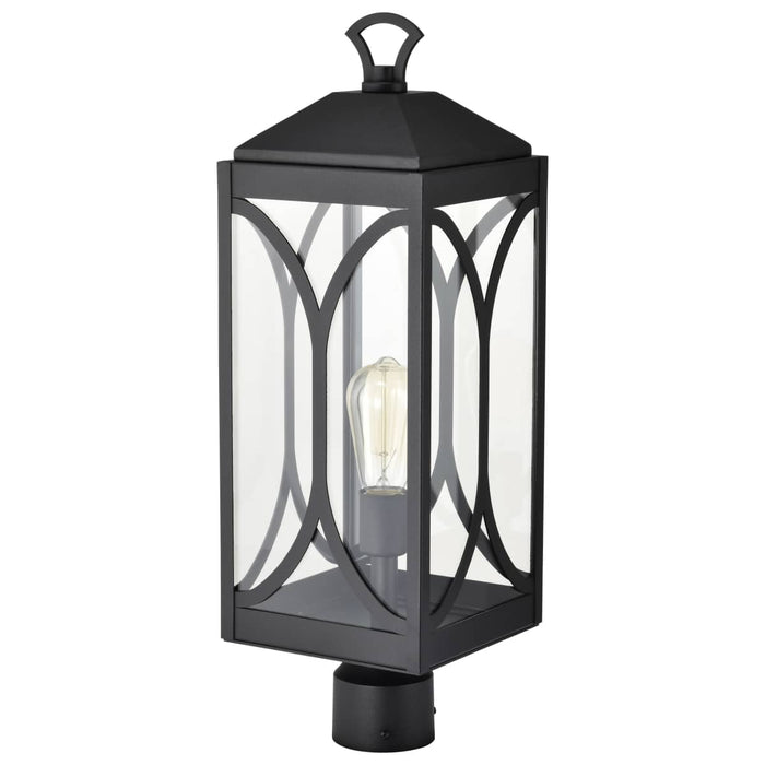 Post Top Nuvo 60-8124 Oaklyn - 1 Light Post Top - Matte Black with Clear Glass Nuvo