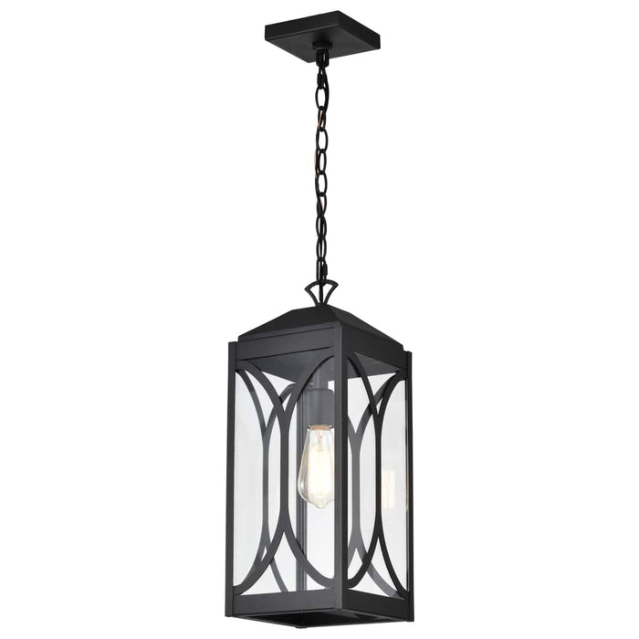 Hanging Lantern Nuvo 60-8125 Oaklyn - 1 Light Hanging Lantern - Matte Black with Clear Glass Nuvo