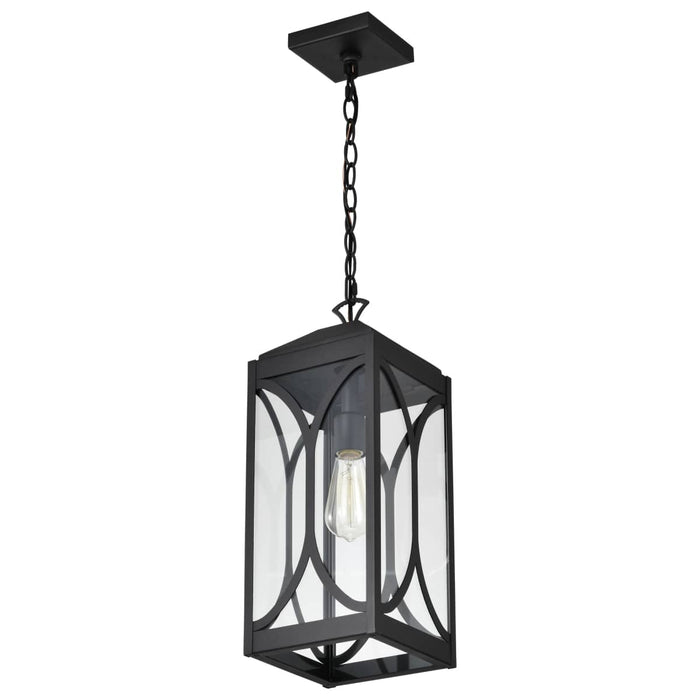 Hanging Lantern Nuvo 60-8125 Oaklyn - 1 Light Hanging Lantern - Matte Black with Clear Glass Nuvo