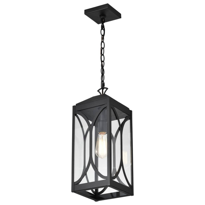 Hanging Lantern Nuvo 60-8125 Oaklyn - 1 Light Hanging Lantern - Matte Black with Clear Glass Nuvo