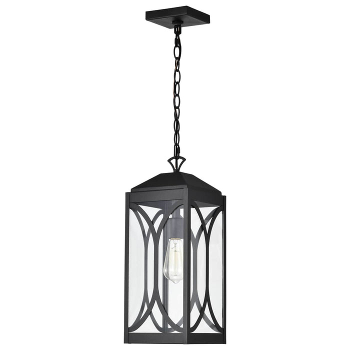 Hanging Lantern Nuvo 60-8125 Oaklyn - 1 Light Hanging Lantern - Matte Black with Clear Glass Nuvo