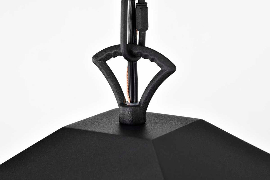 Hanging Lantern Nuvo 60-8125 Oaklyn - 1 Light Hanging Lantern - Matte Black with Clear Glass Nuvo