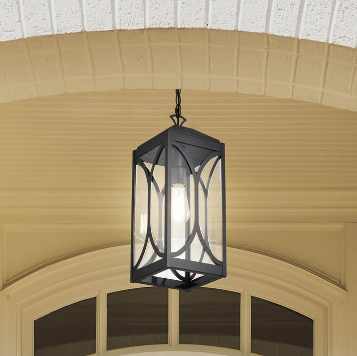 Hanging Lantern Nuvo 60-8125 Oaklyn - 1 Light Hanging Lantern - Matte Black with Clear Glass Nuvo