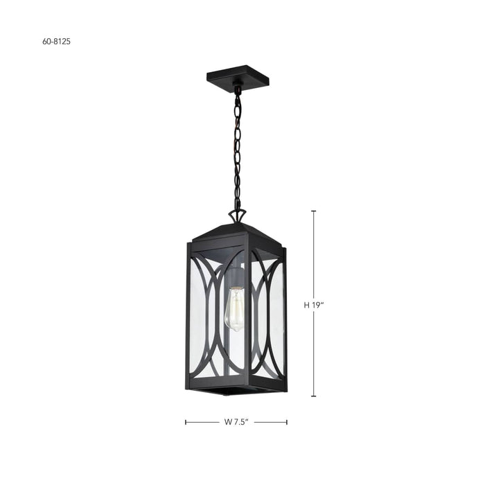 Hanging Lantern Nuvo 60-8125 Oaklyn - 1 Light Hanging Lantern - Matte Black with Clear Glass Nuvo