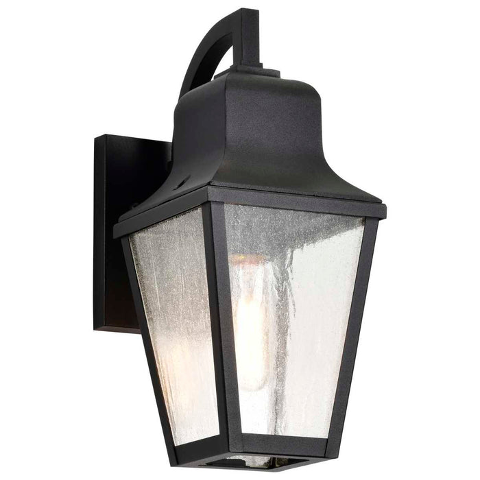Wall Lantern Nuvo 60-8131 Lawrence - 1 Light Small Wall Lantern - Matte Black with Clear Seeded Glass Nuvo