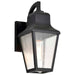 Wall Lantern Nuvo 60-8131 Lawrence - 1 Light Small Wall Lantern - Matte Black with Clear Seeded Glass Nuvo