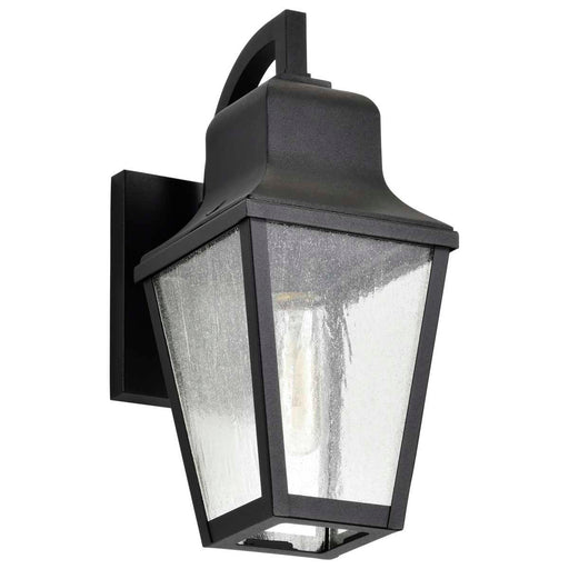 Wall Lantern Nuvo 60-8131 Lawrence - 1 Light Small Wall Lantern - Matte Black with Clear Seeded Glass Nuvo