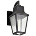 Wall Lantern Nuvo 60-8131 Lawrence - 1 Light Small Wall Lantern - Matte Black with Clear Seeded Glass Nuvo