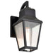 Wall Lantern Nuvo 60-8131 Lawrence - 1 Light Small Wall Lantern - Matte Black with Clear Seeded Glass Nuvo