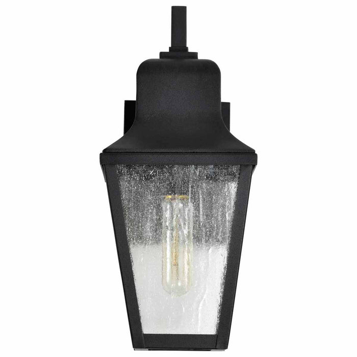 Wall Lantern Nuvo 60-8131 Lawrence - 1 Light Small Wall Lantern - Matte Black with Clear Seeded Glass Nuvo