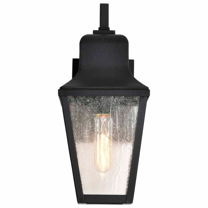 Wall Lantern Nuvo 60-8131 Lawrence - 1 Light Small Wall Lantern - Matte Black with Clear Seeded Glass Nuvo