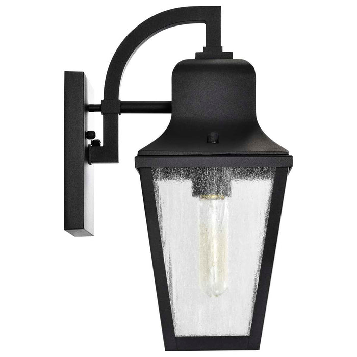 Wall Lantern Nuvo 60-8131 Lawrence - 1 Light Small Wall Lantern - Matte Black with Clear Seeded Glass Nuvo