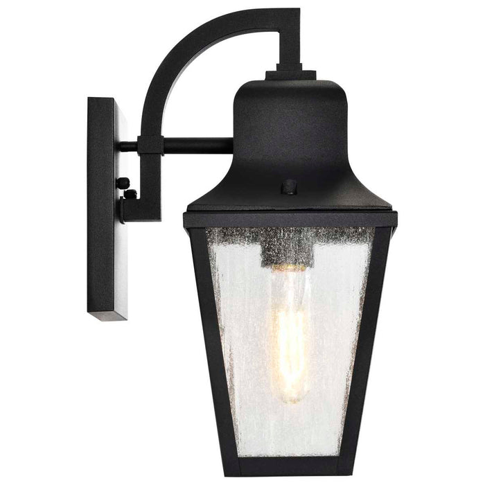Wall Lantern Nuvo 60-8131 Lawrence - 1 Light Small Wall Lantern - Matte Black with Clear Seeded Glass Nuvo