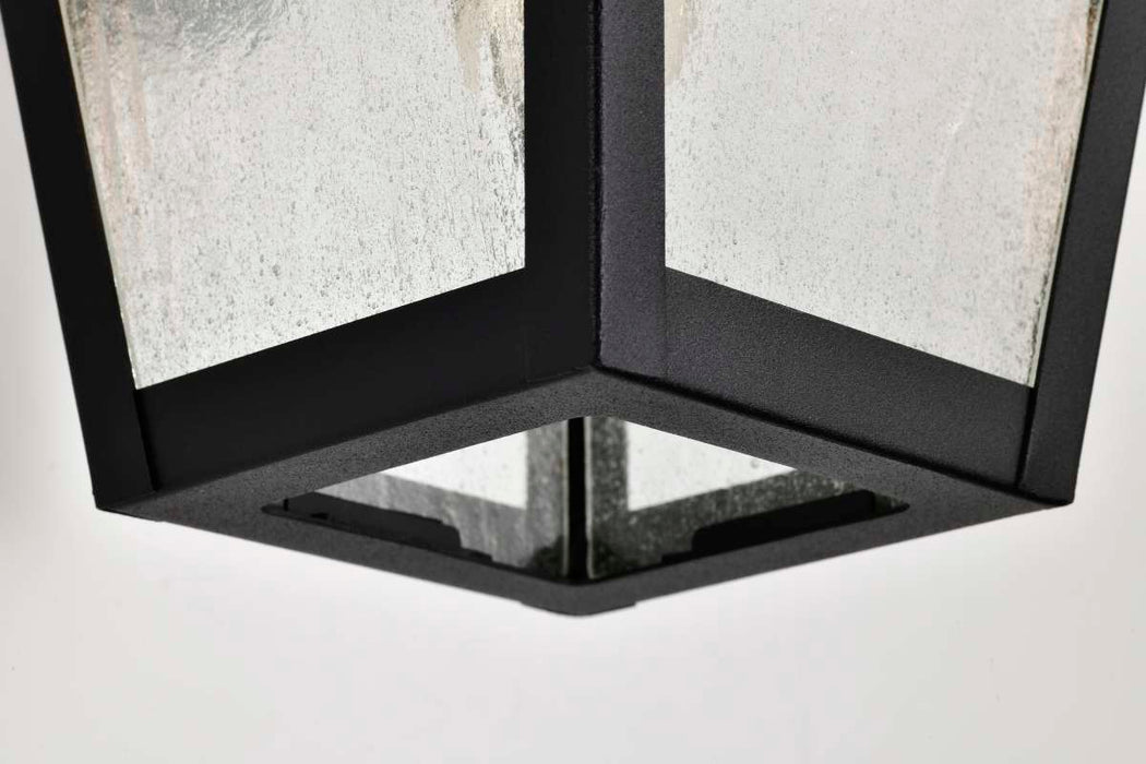 Wall Lantern Nuvo 60-8131 Lawrence - 1 Light Small Wall Lantern - Matte Black with Clear Seeded Glass Nuvo