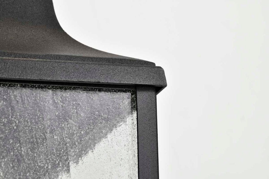 Wall Lantern Nuvo 60-8131 Lawrence - 1 Light Small Wall Lantern - Matte Black with Clear Seeded Glass Nuvo