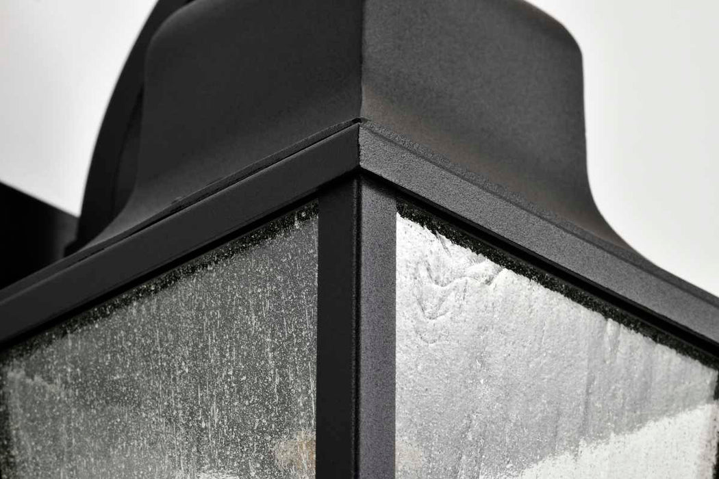 Wall Lantern Nuvo 60-8131 Lawrence - 1 Light Small Wall Lantern - Matte Black with Clear Seeded Glass Nuvo