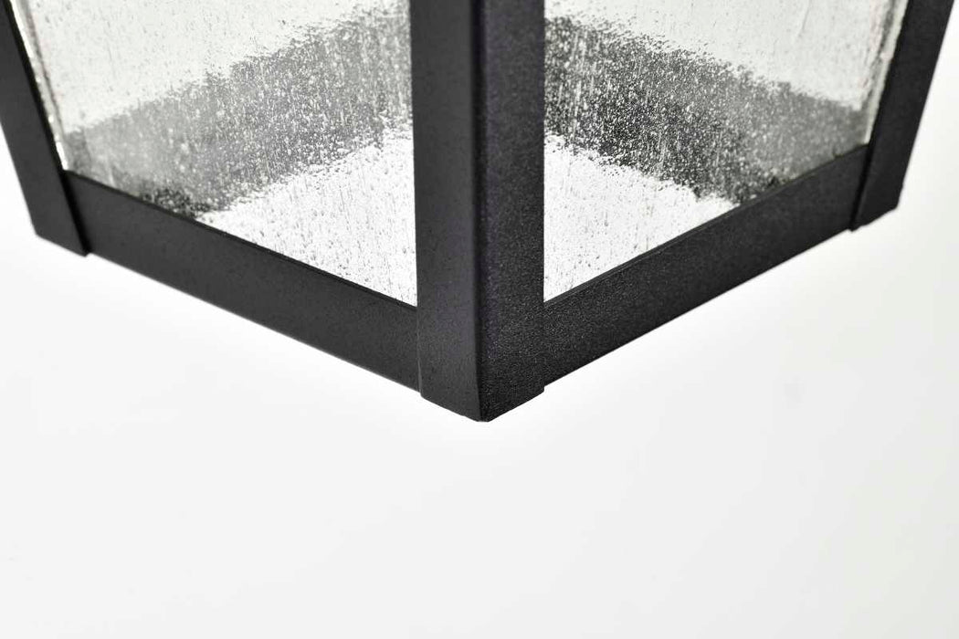 Wall Lantern Nuvo 60-8131 Lawrence - 1 Light Small Wall Lantern - Matte Black with Clear Seeded Glass Nuvo