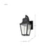 Wall Lantern Nuvo 60-8131 Lawrence - 1 Light Small Wall Lantern - Matte Black with Clear Seeded Glass Nuvo