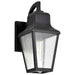 Wall Lantern Nuvo 60-8131 Lawrence - 1 Light Small Wall Lantern - Matte Black with Clear Seeded Glass Nuvo