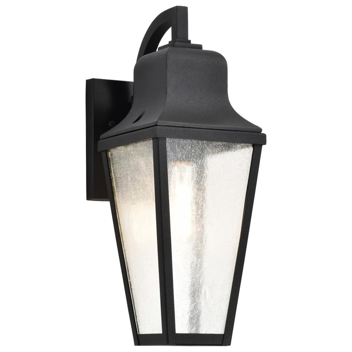 Wall Lantern Nuvo 60-8132 Lawrence - 1 Light Medium Wall Lantern - Matte Black with Clear Seeded Glass Nuvo