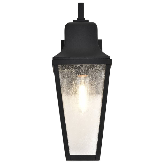 Wall Lantern Nuvo 60-8132 Lawrence - 1 Light Medium Wall Lantern - Matte Black with Clear Seeded Glass Nuvo